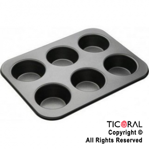 MOLDE TEFLON CUPCAKE 6 X 1